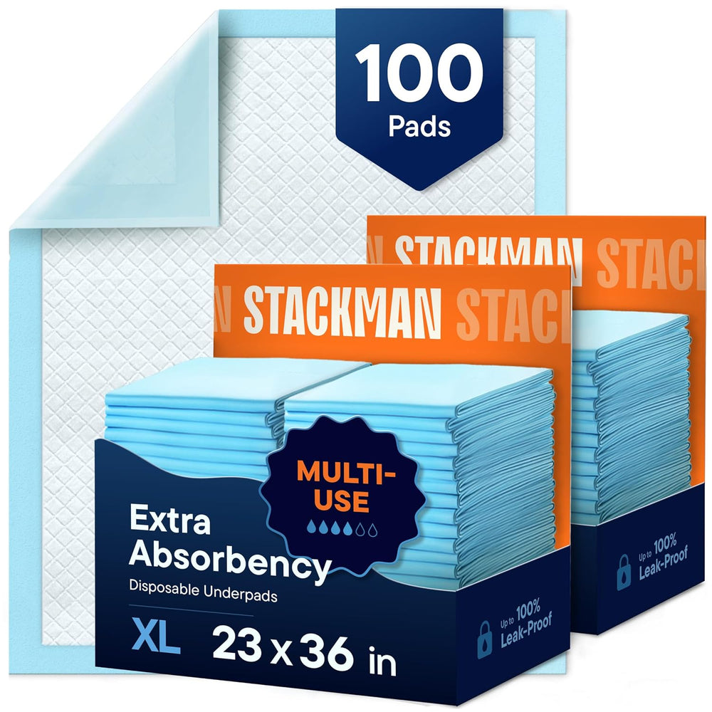 Chucks Pads Disposable [100-Pack] Adult Incontinence Underpads 23"x36"