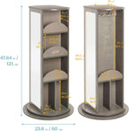 ECR4Kids Rotating Dress-Up Carousel Costume Organizer, Montessori Furniture, Grey Wash