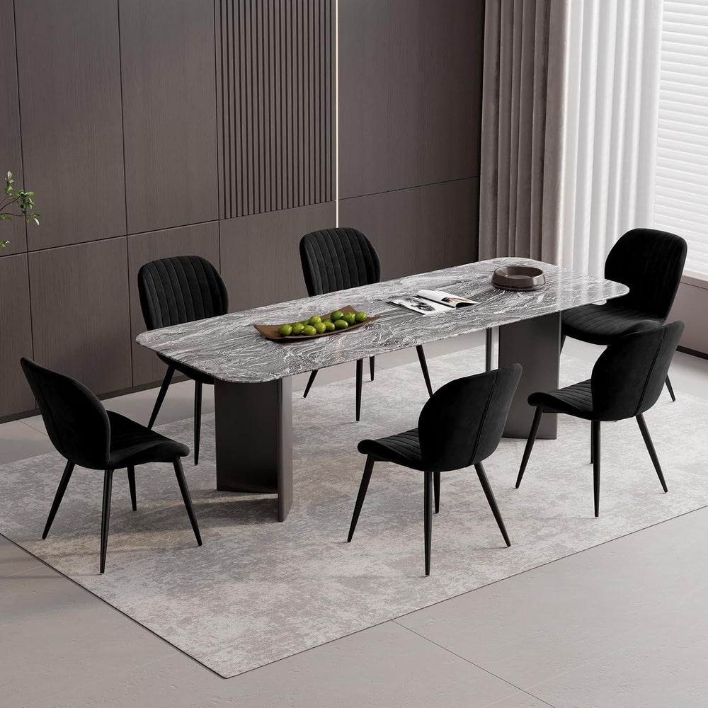 Dining Chairs Set of 4 Modern Velvet Dining Room Chairs Upholstered Dining Ch...