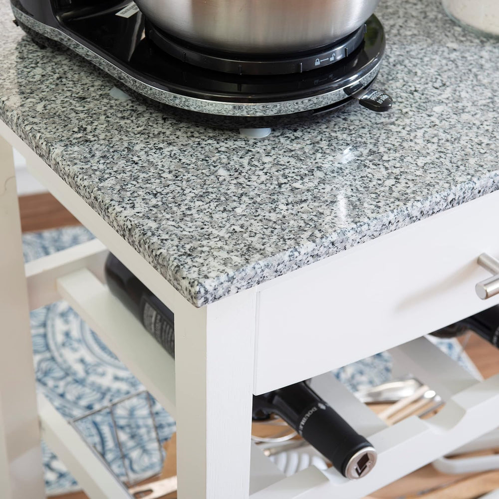 Linon Kitchen Island, White, 22.88 x 15.75 x 33.88