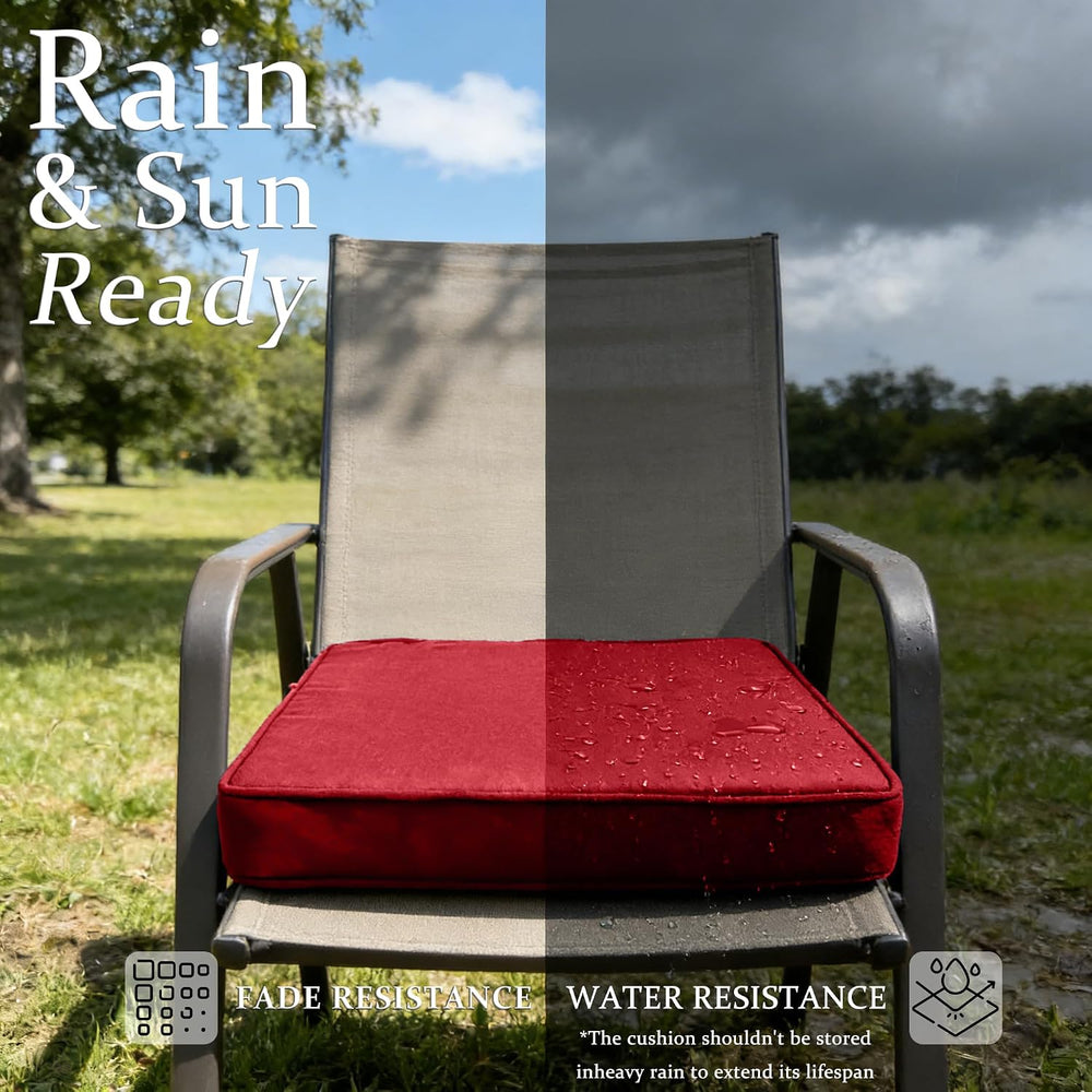 Outdoor Chair Cushions Set of 4,19x19x3 Inch Square Patio Chair Cushions,Wate...