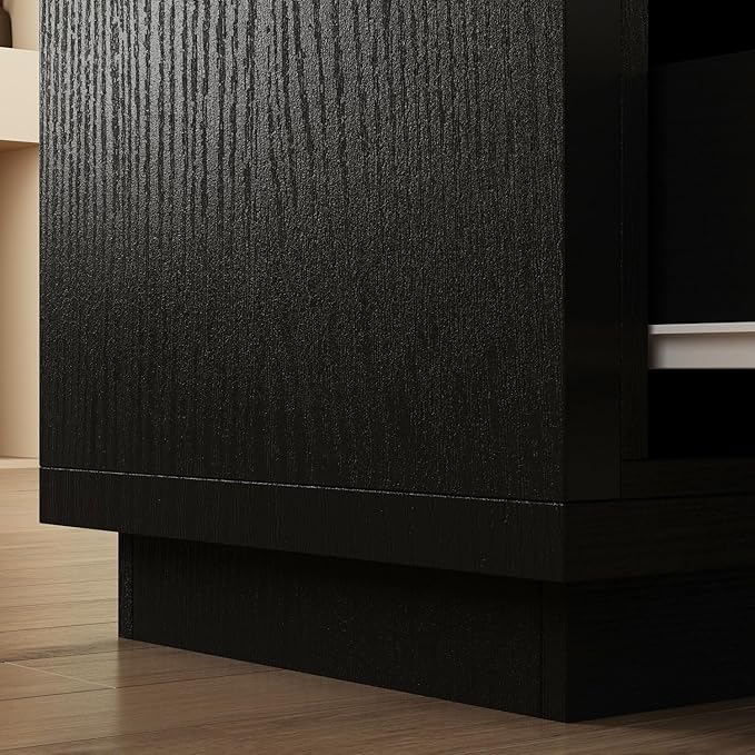 Expandable TV Stand Media Console Table, Modern Entertainment Center with Thr...