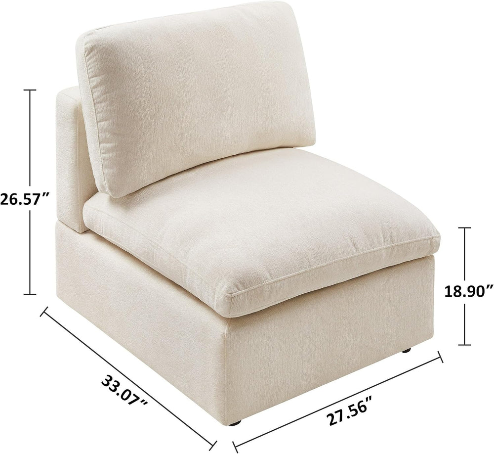 VANOMi Modern Upholstered Middle Module for Modular Sectional,Sectional Sofa ...