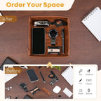 Daddy Gifts for Fathers Day, Dad Gifts from Daughter Son - Premium PU Leather Empty Your Pockets Daddy Tray - Best Dad Ever Gifts for Fathers Day