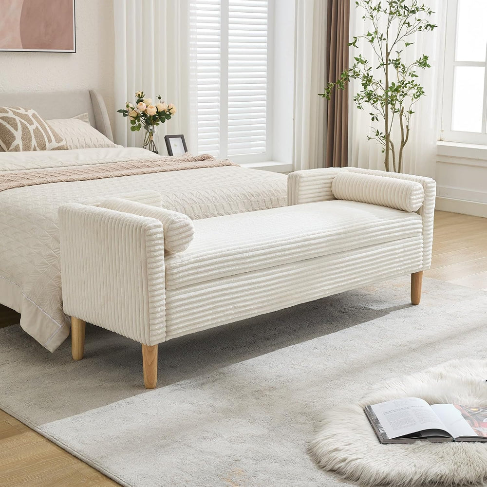 Chifee & Vingol 65.35" W Ottoman with Storage Bench for Bedroom End ...