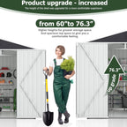 8x12 FT Outdoor Storage Shed, Garden Shed with Updated Frame Structure and Lockable Doors, Metal Tool Sheds for Backyard Garden Patio Lawn, Grey