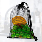 TecUnite 10 Pcs Mesh Bags Drawstring Laundry Bags Large Nylon Mesh Gift Dishwasher Bag with Sliding Drawstring for Kitchen Jewelry Gifts Wedding Favor Home(5.5 x 7.5 Inch,Black)