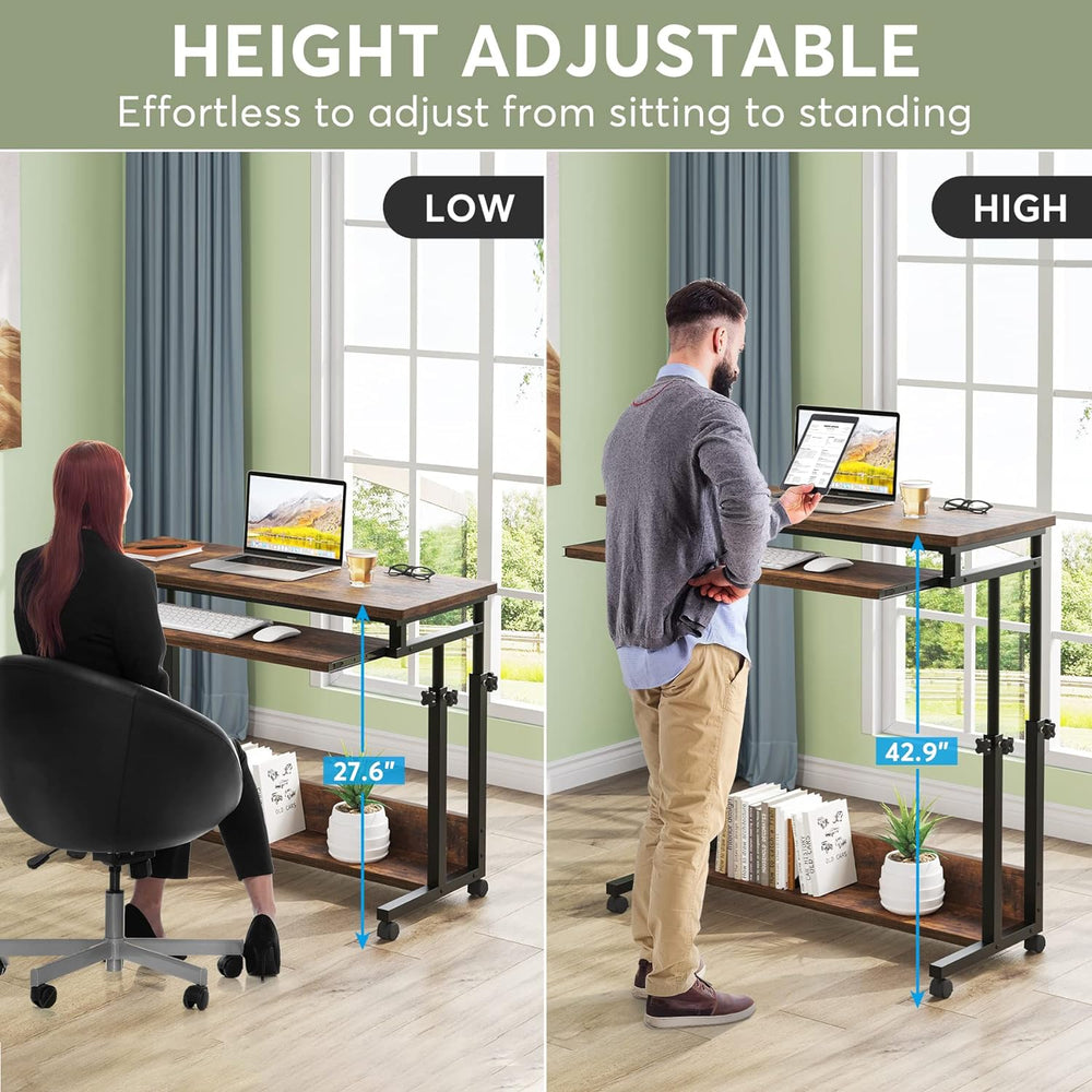 Tribesigns Portable Desk for Sofa and Bed, Height Adjustable Laptop Table Sma...