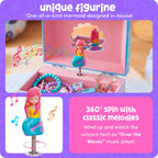 Giggle & Honey® Musical Mermaid Jewelry Box for Girls | Music Boxes for Little Girls, Toddler Jewelry Box for 4 Year Old Kids, Toys for Toddlers, Birthday Gifts for Kids 5-9 Years
