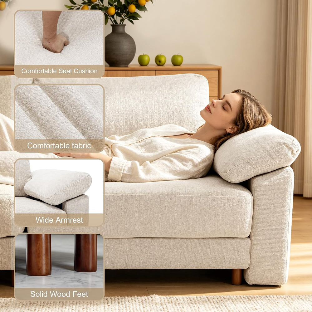 Oversized L Shaped Sectional Couch for Living Room, Extra Large Deep Seat Mod...