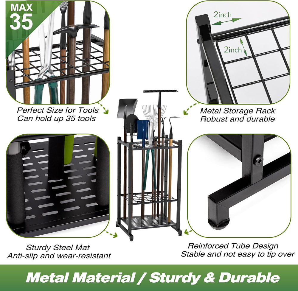 Garden Tool Organizer, Garage Tool Organizer & Garage Organization, Heavy...