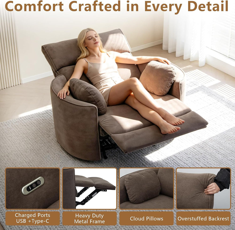 450lbs Oversized Power Recliner Chair for Big and Tall Adults, 52" Extra...