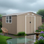 10FT x 8FT Metal Outdoor Storage Shed,Garden Sheds & Outdoor Storage w/Lockable Sliding Doors & Air Vent,Metal Shed for Backyard,Garden,Patio,Lawn