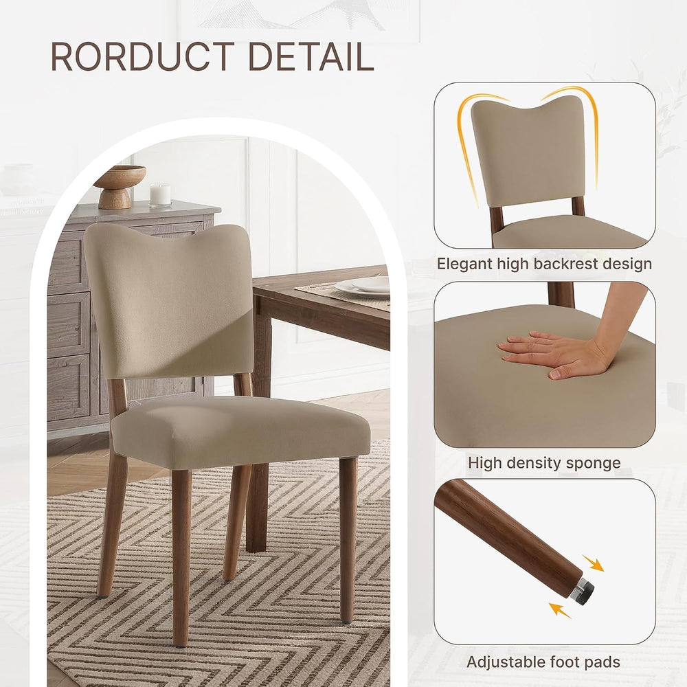 KISLOT Upholstered Dining Chairs Set of 4, Modern Velvet Kitchen Chairs with ...