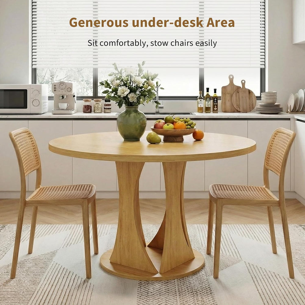 iPormis Round Dining Table, 47'' Kitchen Table for 4-6, Dining Room D...