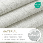 Joydeco Blackout Curtains for Bedroom - 100% Light Blocking 2 Panels Set White Drapes 37" W x 84" L, Thermal Insulated Room Darkening Curtains, Linen Textured for Living Room, Rod Pocket & Back Tabs