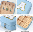Parima Birthday Gifts for Women - Travel Jewelry Box, Unique Gifts for Women Jewelry Case | Friends, Daughter, Granddaughter - Letter B, Sky Blue