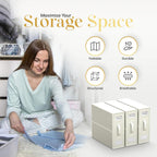 Sheet Organizers and Storage – 4 Pack Bed Sheet Organizer for Queen & King Size, Foldable Linen Closet Storage for Bedding, Duvet Covers, and Pillowcases