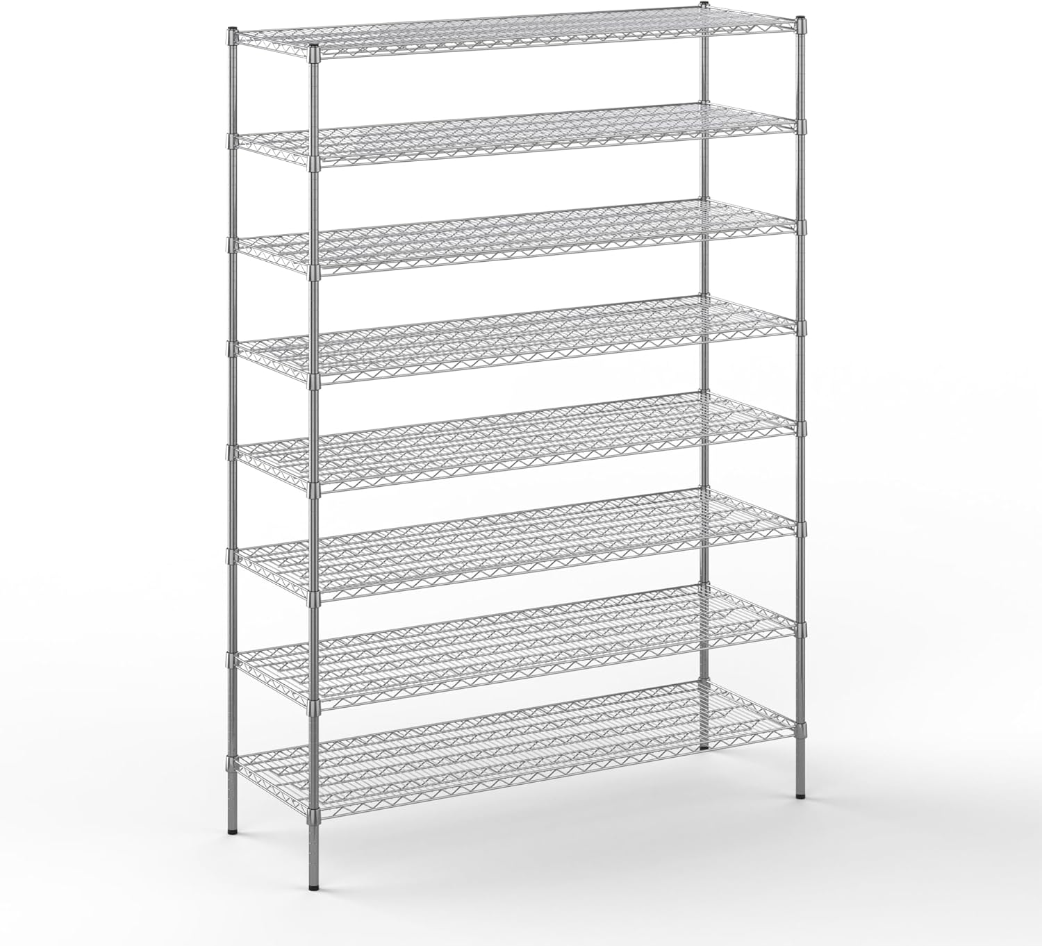 21" Deep x 60" Wide x 86" Height Wire Shelving Kit | 8-Tier | NSF Commercial Storage Rack Unit