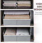 Large Storage Bins Baskets - 6 Pack Closet Storage Cubes, Fabric Baskets for Organizing, Cube Organizer Bins with Handles, Foldable Boxes for Clothes, Towels, Grey