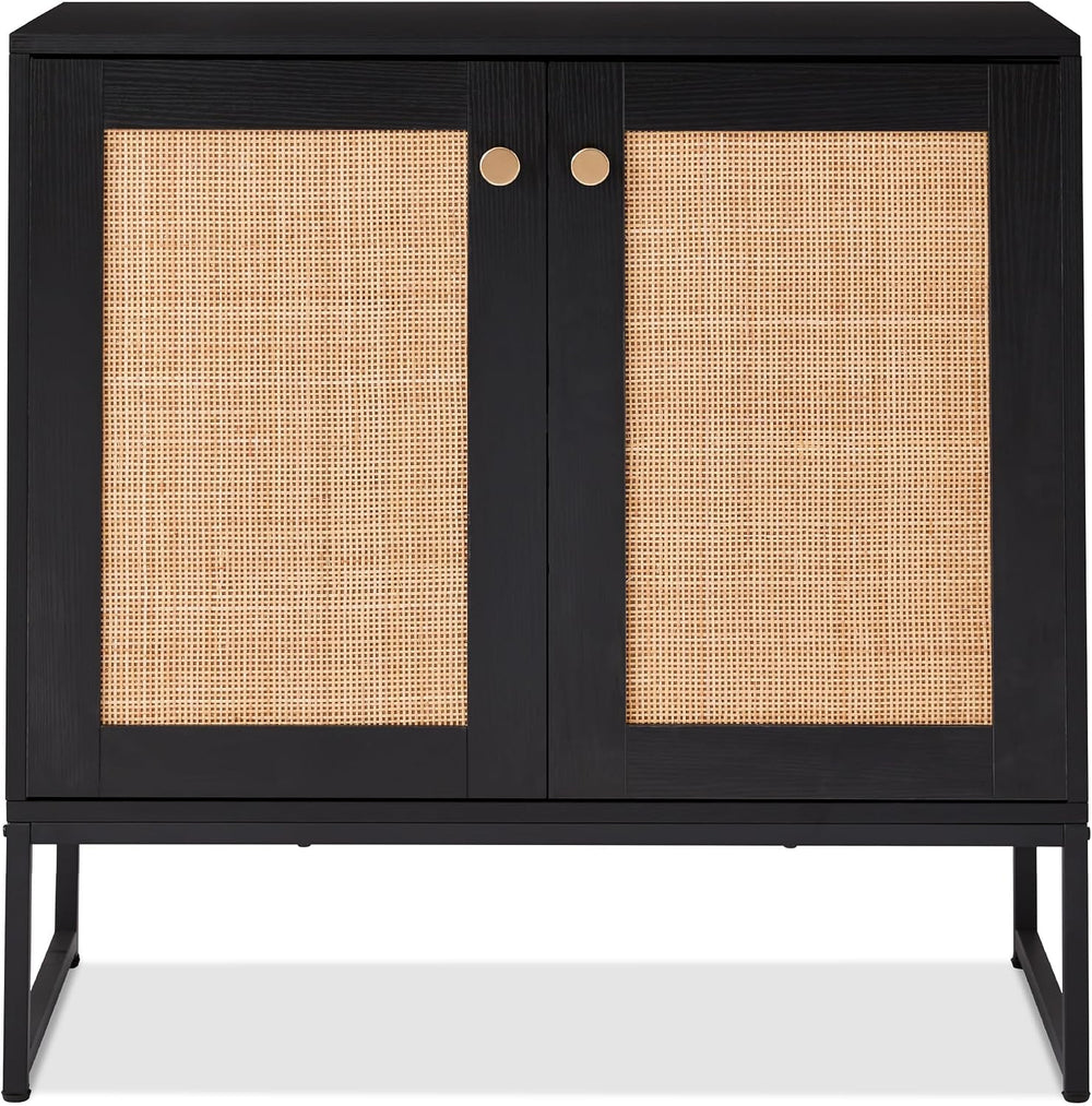 Best Choice Products 2-Door Rattan Storage Cabinet, Accent Furniture, Multifu...