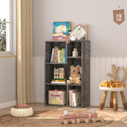 VECELO Contemporary Bookshelf, 5 Cube Shelf, Fits Tallest Hardcovers, Horizontal Available, Storage Organzier for Home Office,Modern Gray
