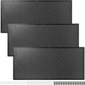 Peg Board, 3 Pack 16-Inch X 36-Inch Heavy Duty Steel Pegboard,Heavy Duty Black Pegboard for Walls, Garage, Workbench, Craft Room Tool Organization, Metal Pegboard Panels(Black)