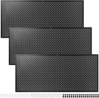 Peg Board, 3 Pack 16-Inch X 36-Inch Heavy Duty Steel Pegboard,Heavy Duty Black Pegboard for Walls, Garage, Workbench, Craft Room Tool Organization, Metal Pegboard Panels(Black)