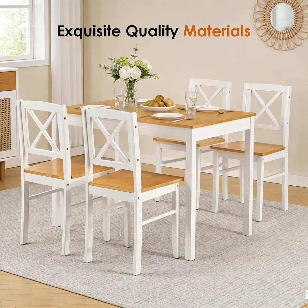 Harper & Bright Designs 5-Piece Dining Table and Chair Set for Apartment ...