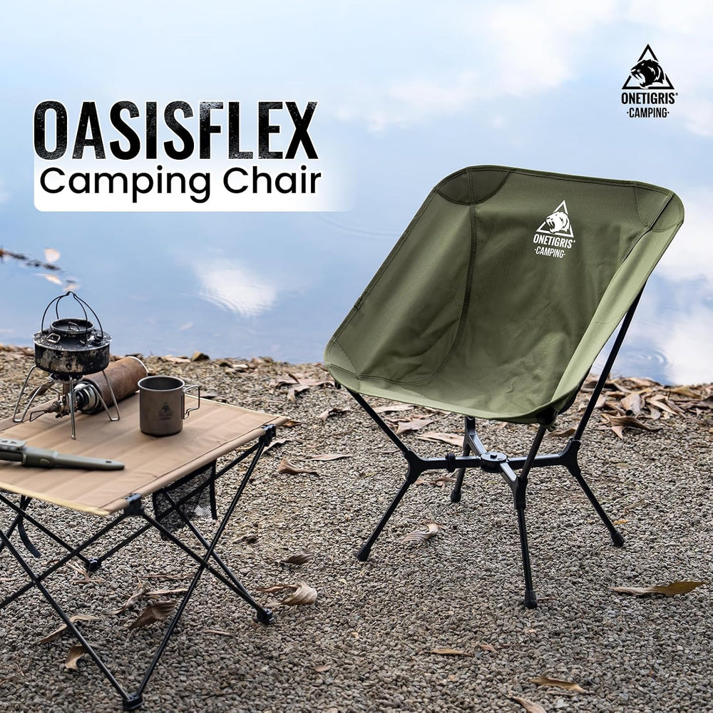 ONETIGRIS OasisFlex Camping Chair,Portable Chair with Carry Bag,Great for Cam...