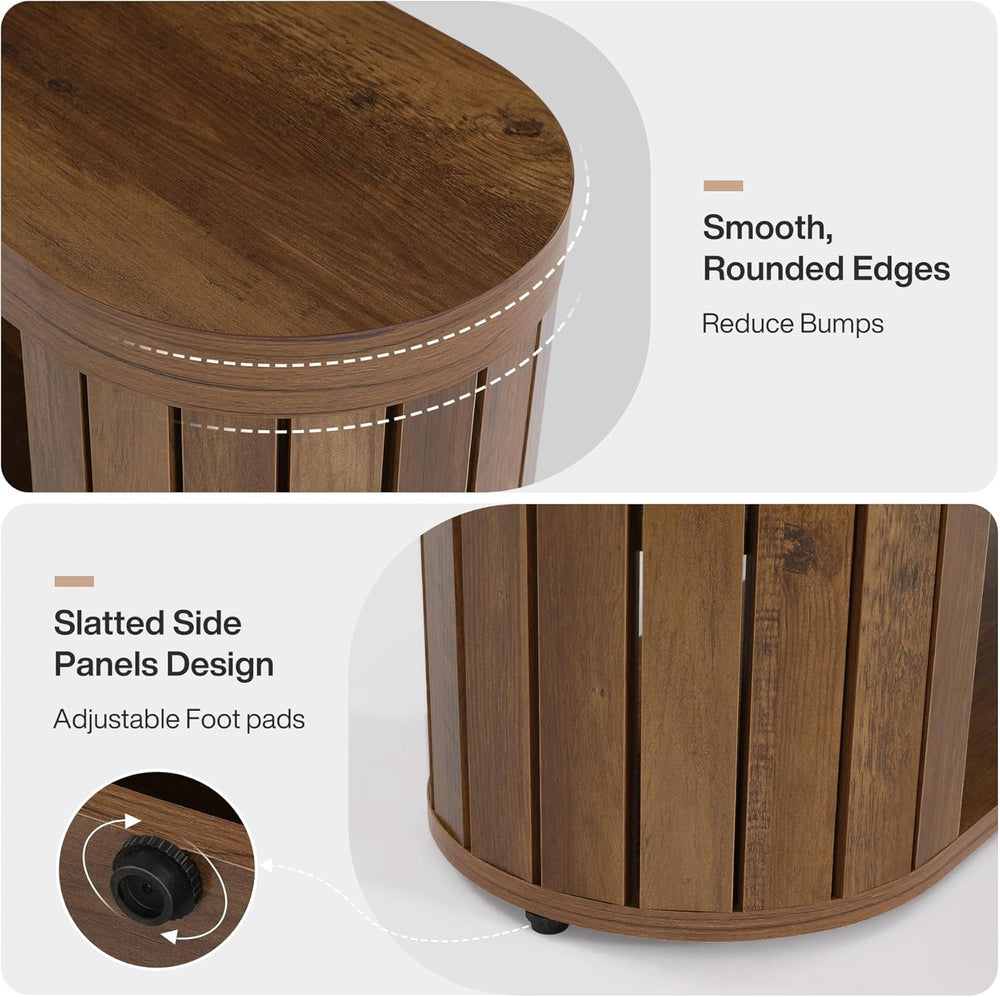Tribesigns 47.2" Wooden Entryway Bench with 2-Tier Shoe Storage, Farmhou...