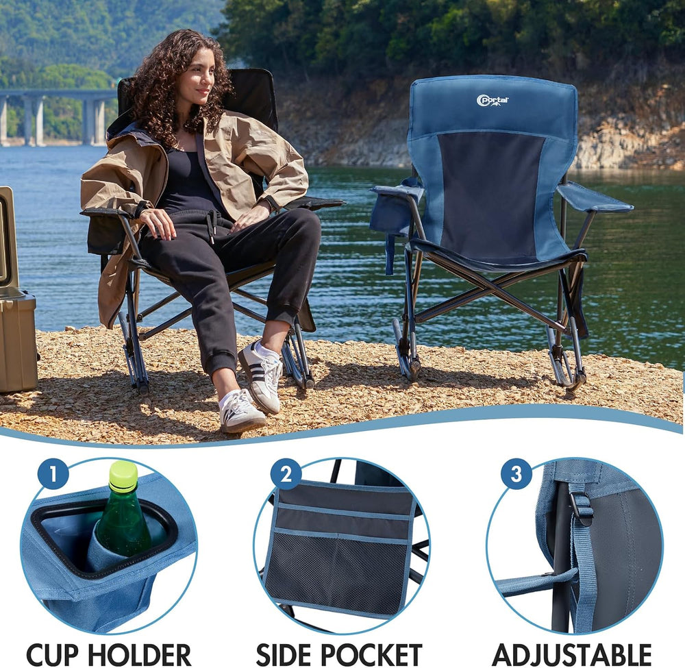 Portal Outdoor Rocking Camping Chair Folding Portable Rocker