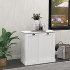 KEIKI Double Tilt-Out Laundry Hamper Cabinet with Removable Bags, Hidden Laundry Organizer for Bathroom or Laundry Room Cabinets, White