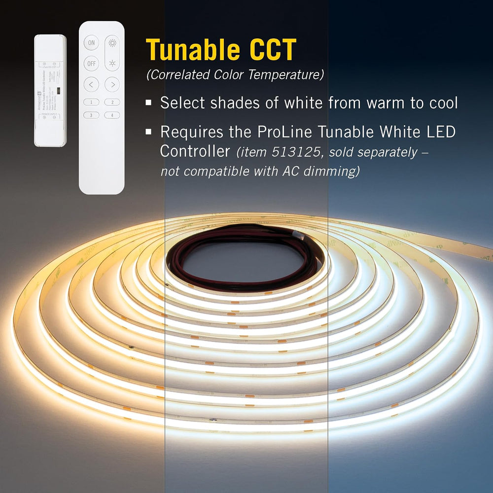 Armacost Lighting RibbonFlex Pro 24V Tunable White COB LED Strip Light Tape, ...