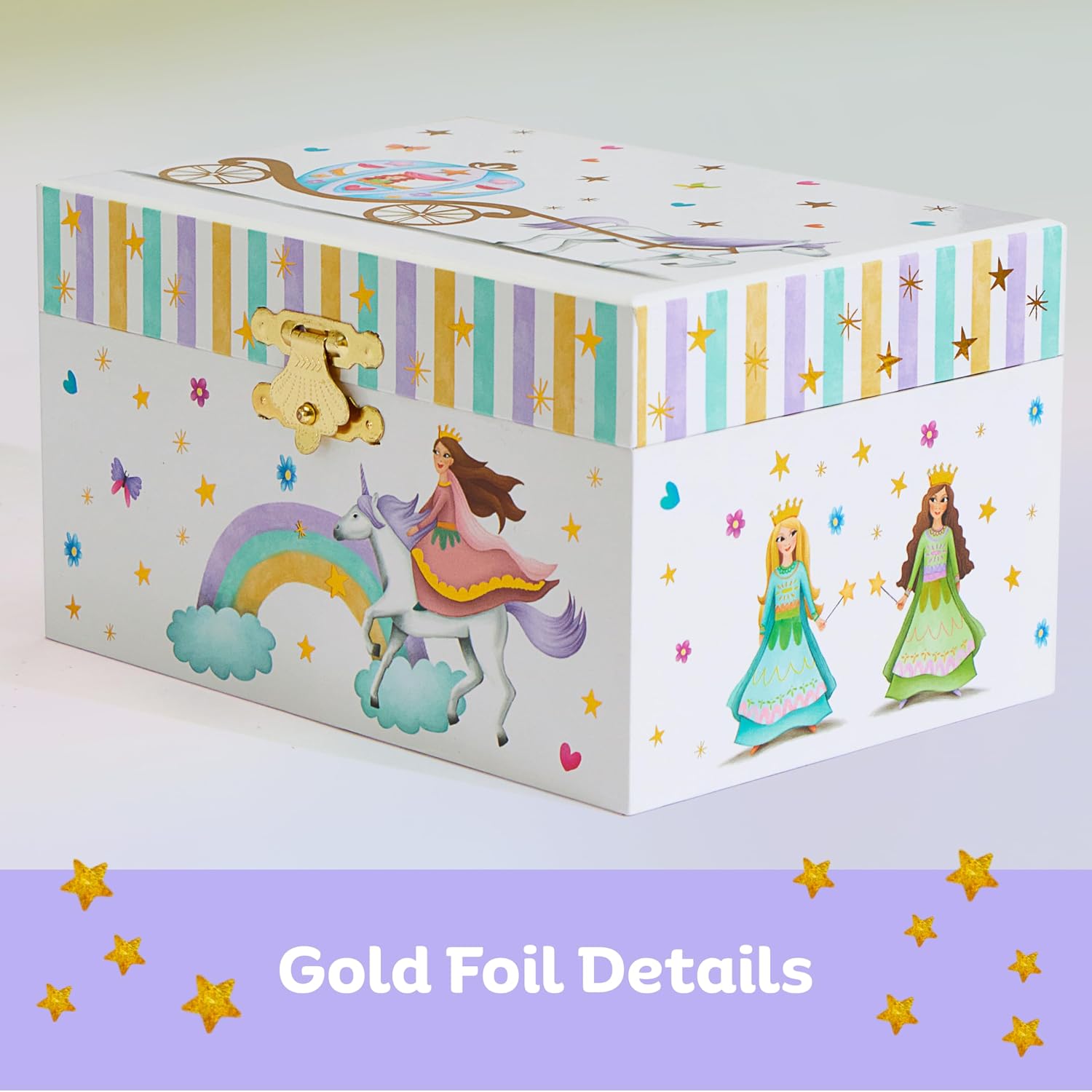 Musical Princess Unicorn Jewelry Box for Girls, Little Girls Jewelry Box, Princess Music Box for Kids, Unicorn Toys for girls ages 4-6, Princess Gifts