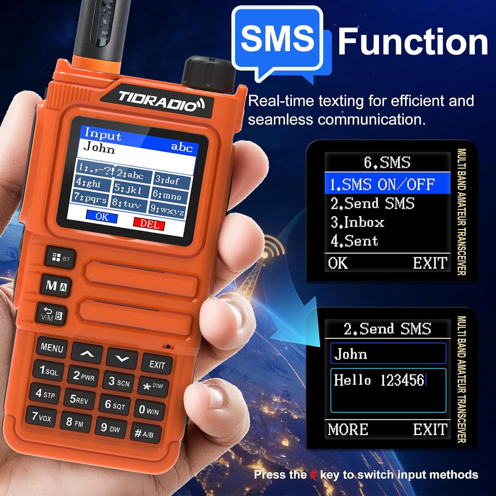 TIDRADIO TD-H9 10Watt GPS&APRS Ham Radio Multi-Band;Capable of Bluetooth ...