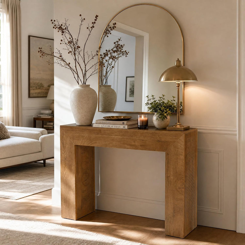 Tribesigns 43.3" Entryway Console Table, Farmhouse Wooden Sofa Table Beh...