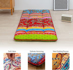 MAXYOYO Japanese Floor Mattress Futon Mattress, 4" Thicken Tatami Mat Sleeping Pad Foldable Roll Up Mat Boys Girls Dormitory Pad Kids Floor Lounger Pillow Bed, Charcoal Grey, Queen Size