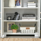 HOMCOM Industrial Kitchen Pantry Cabinet with 4 Doors, White | Storage Shelves, Freestanding Storage Cabinet