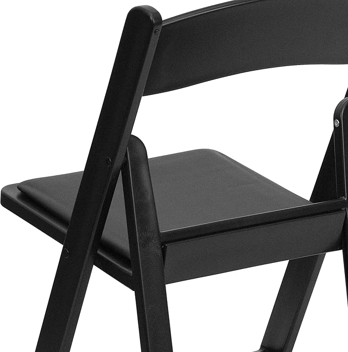 Flash Furniture Hercules Series Folding Chair - Black Resin - 2 Pack 800LB We...