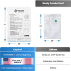 3-Pack XXL,Vacuum Storage Bags,Space Saver Bags for Clothes Storage – XL Comforters,Mattress Topper,3x XXL Bags (47x35in),Bonus 1x Large Bag (32x21in)