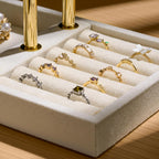 Bracelet Holder Jewelry Organizer Display - 3 Tier T Bar Velvet Stand, Beige Jewelry Storage for Bracelet, Necklaces, Earrings, Rings, Watches