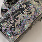 Mother of Pearl Jewelry Organizer box - Handmade Large Wooden Box Romantic Anniversary Birthday Gifts for women (Crane)