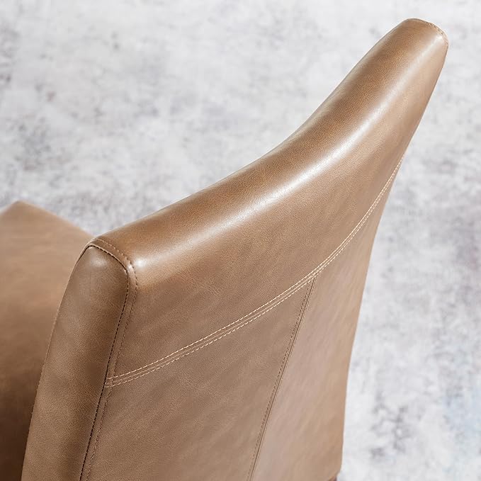 Watson & Whitely Upholstered Dining Chairs Set of 4, Faux Leather Armless...