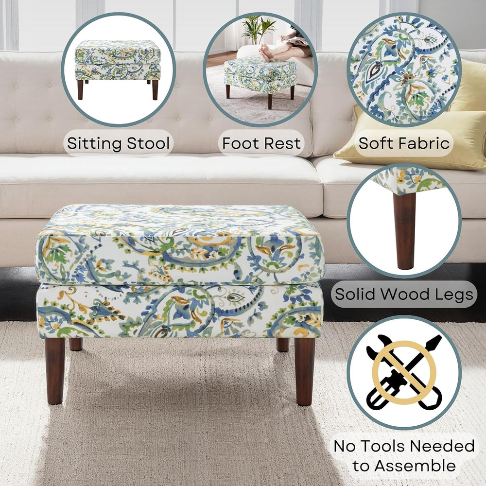 Convenience Concepts Designs4Comfort Marlow Ottoman 27" - Mid-Century Mo...