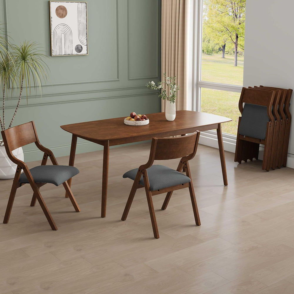 Folding Upholstered Dining Chairs 2-Piece Set,Ready to go | Upholstered with ...