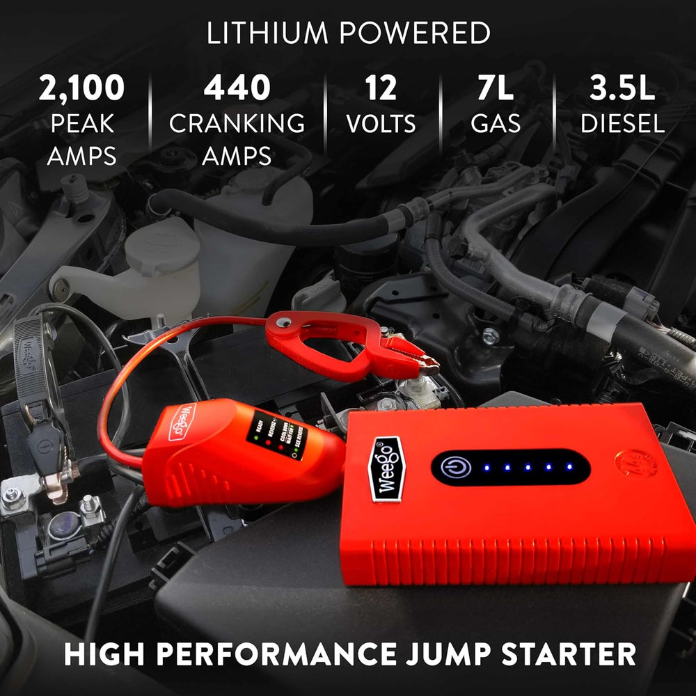 Weego 44s: 2100A Self-Use 12V Lithium Car Battery Jump Starter – USA-Engineer...