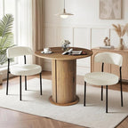SoarFlash Kitchen Table and Chairs for 2, 31.5" Dining Table Set for 2 with Upholstered Chairs, 3 Piece Kitchen Table Set with Storage Shelf for Small Space, Apartment