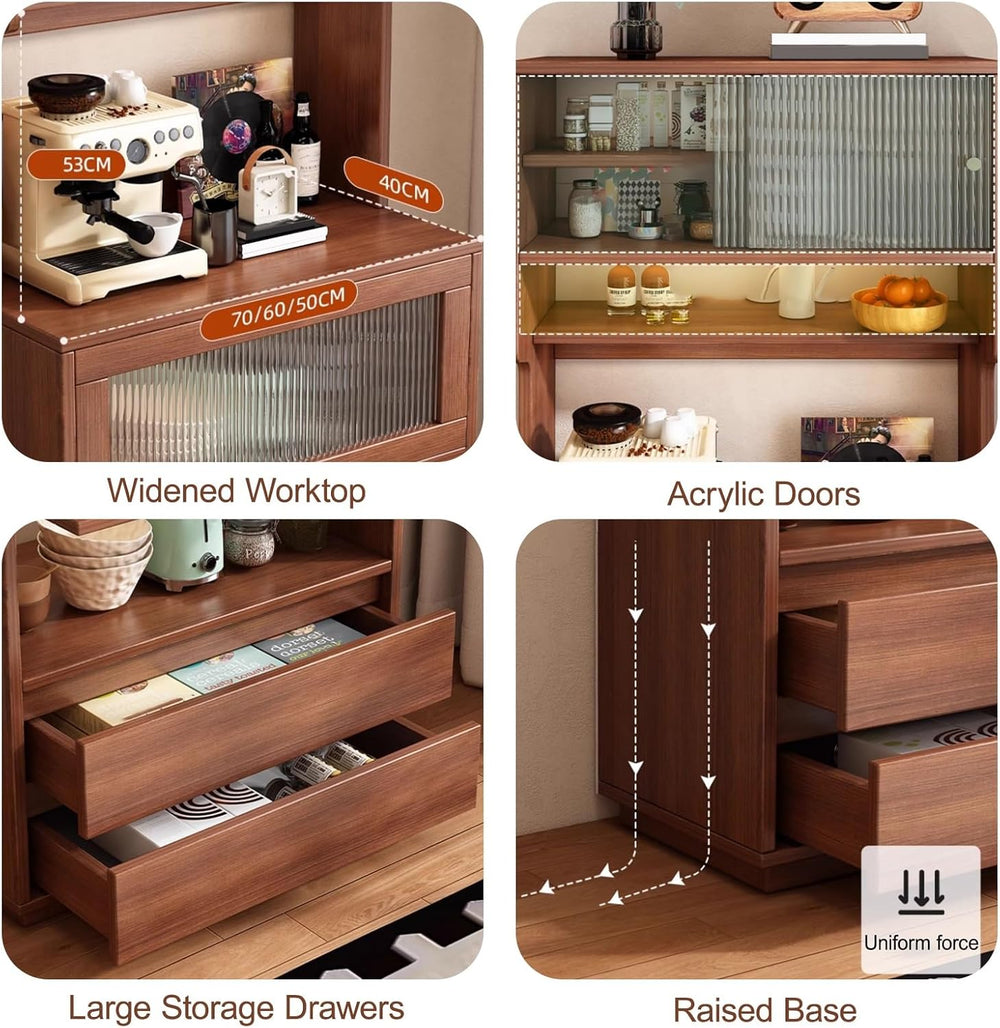 Kitchen Pantry Cabinet, Pantry Storage Cabinet with Doors and Shelves, Tall S...