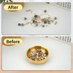 Ring Holder, Jewelry Tray, Gold Small Jewelry Dish for Women and Men, Valentines Day Gifts Trinket Holder